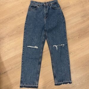 Sandro Paris high-waisted wide leg Blue Denim Jeans - size 27